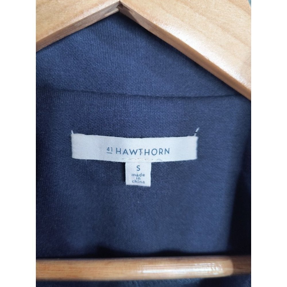 41 Hawthorn Stretch Button Blazer Sz Small Long Sleeve Navy Blue Collared‎ - Picture 8 of 10